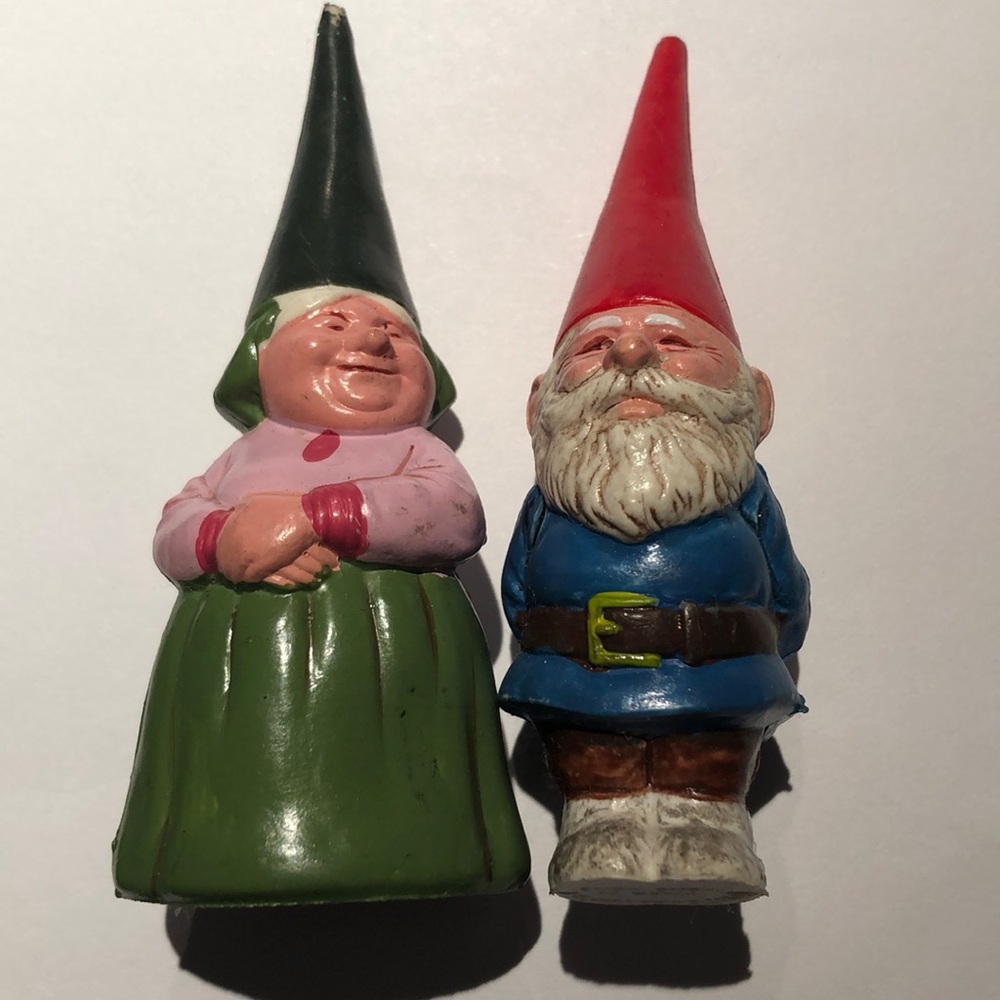 1980 Vintage David the Gnome & Wife Figurines